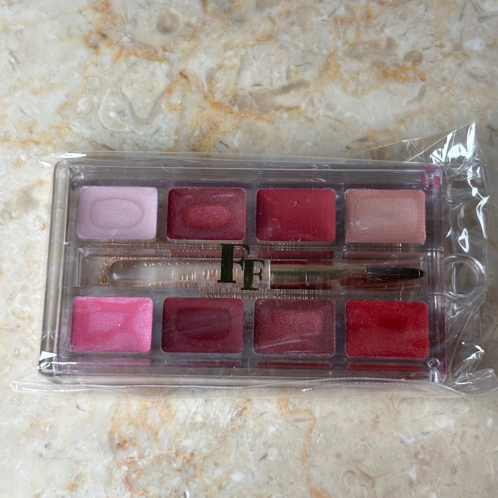 Fashion Fair Allure Mini Lip Gloss Palette 0.10oz Seduction Pink Red Berry 8 Pan